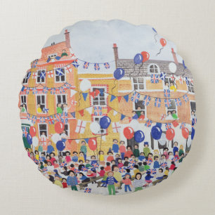 VE Day Celebrations 1995 Round Pillow