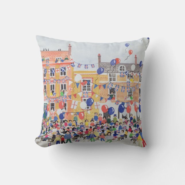 VE Day Celebrations 1995 Throw Pillow (Front)