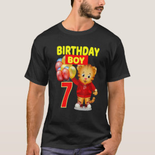 Vebyhogh Daniel Tiger 7 Yr Old Toddler Birthday B T-Shirt
