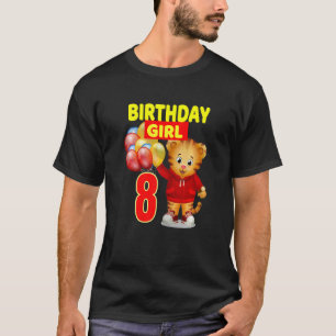 Vebyhogh Daniel Tiger 8 Yr Old Birthday Girl T-Shirt