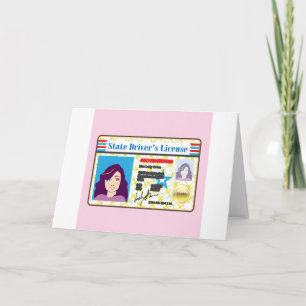 Vecteur de carte d'identité à photo de femme du