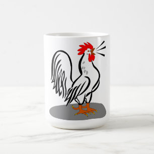 Vecteur de coq Illustration Mug de café