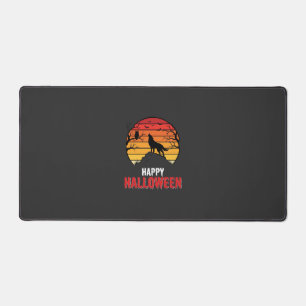 Vecteur de loup de coucher de soleil Halloween heu