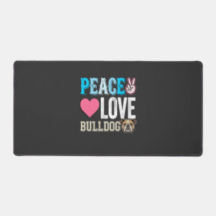 Vecteur Peace Love Bouledogue