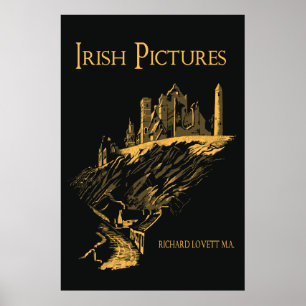 Vector Art Rock of Cashel Ireland, book cover Poster