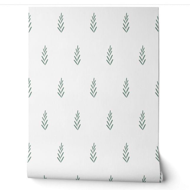 vector botanical simple pattern with plants wallpaper (Unrolling)