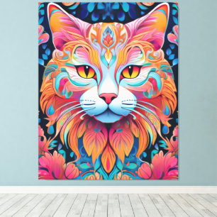 Vector Cat Canvas Print