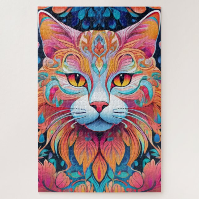 Vector Cat Jigsaw Puzzle (Vertical)