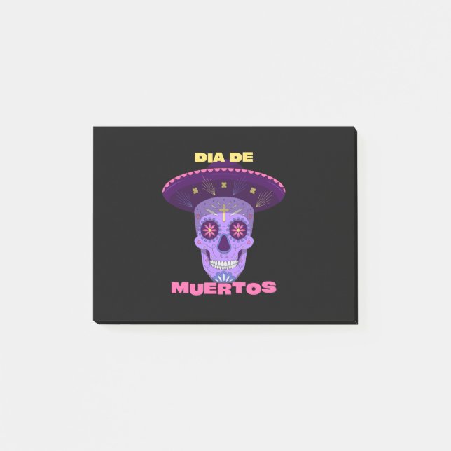 Vector dia de los muertos - day of the dead post-it notes (Front)