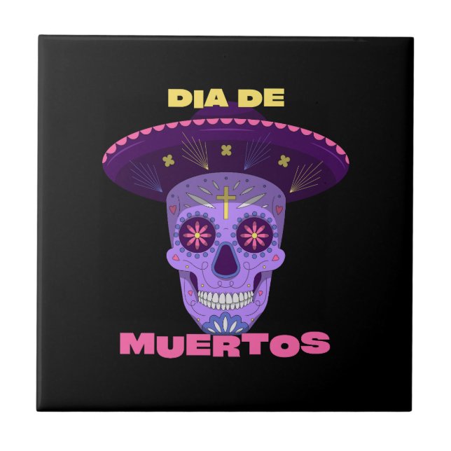 Vector dia de los muertos - day of the dead tile (Front)