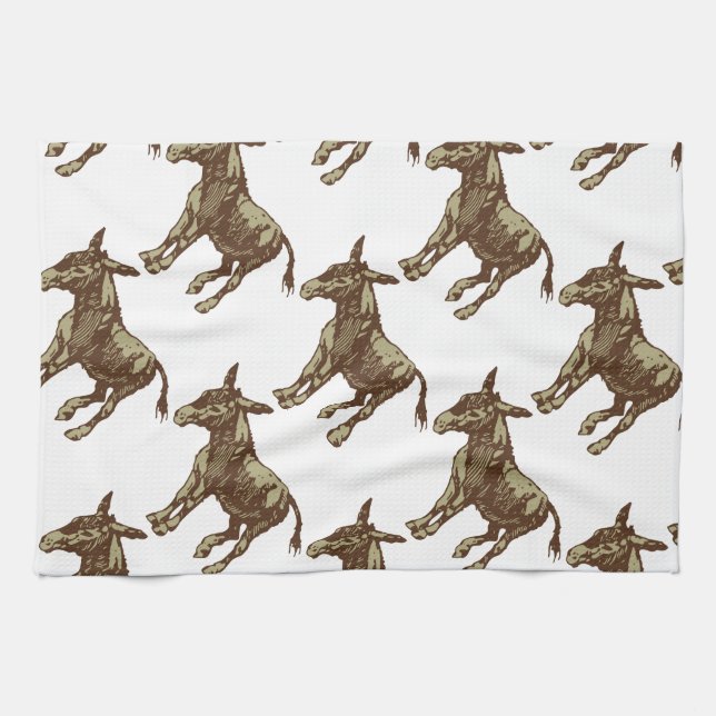 Vector Donkey Kitchen Towel (Horizontal)