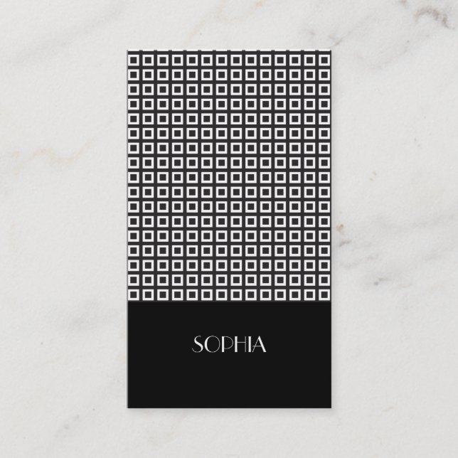 Vector Elegant Patterned Professional Business Card (Front)