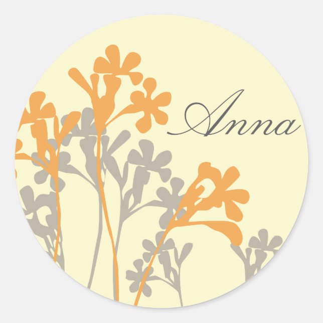 Vector Floral Design L All Purpose  Custom Sticker (Front)