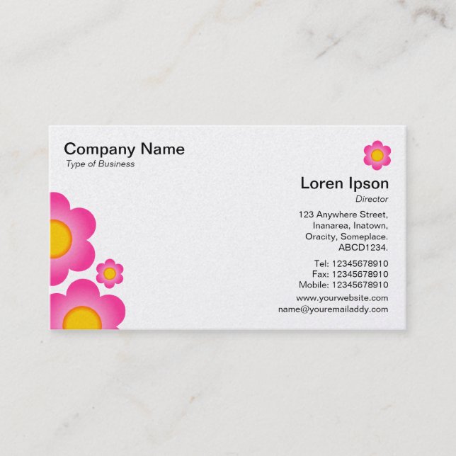 Vector Flower - (Platinum Card) Business Card (Front)