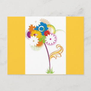 vector_flower postcard