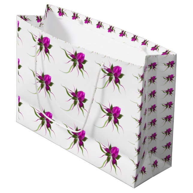 Vector Flower Tiled Large Gift Bag (Front Angled)