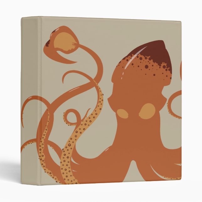 Vector Giant Squid School Binder Folder (Front/Spine)