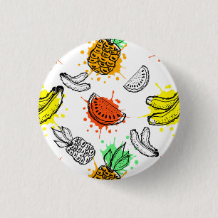 Vector Graphic Seamless Pattern 1 Inch Round Button