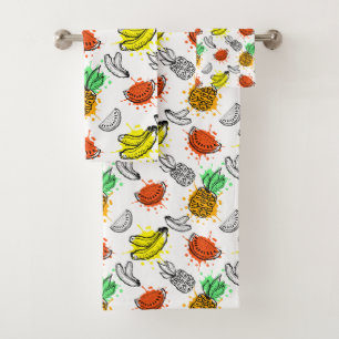 Vector Graphic Seamless Pattern Bath Towel Set