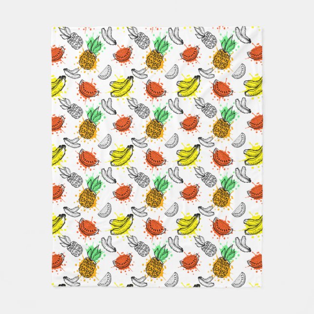 Vector Graphic Seamless Pattern Fleece Blanket (Front)
