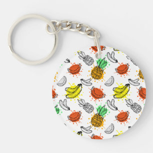 Vector Graphic Seamless Pattern Keychain