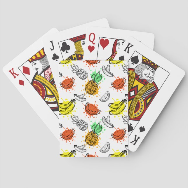 Vector Graphic Seamless Pattern Playing Cards (Back)
