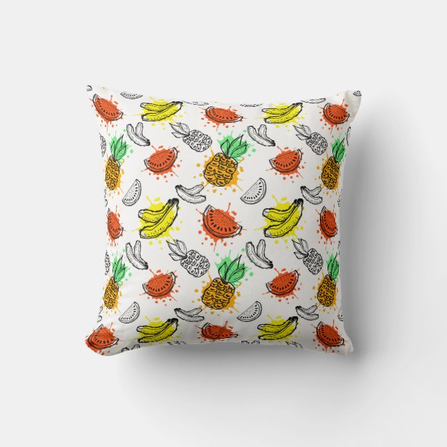 Vector Graphic Seamless Pattern Throw Pillow (Front)