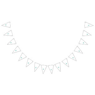 Vector illustration of a lotus flower, featuring i bunting flags