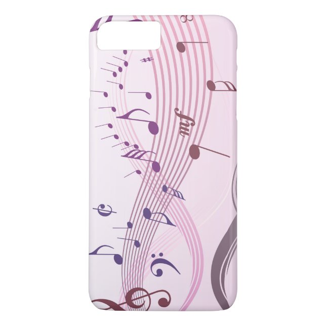 Vector illustration of Winding musical notes Case-Mate iPhone Case (Back)