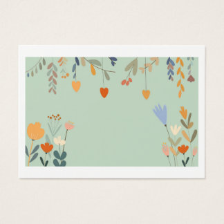 Vector invitation with flowers and hearts