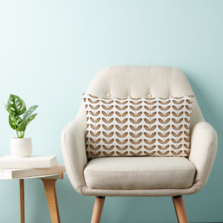 Vector Leaf Designs Lumbar Pillow