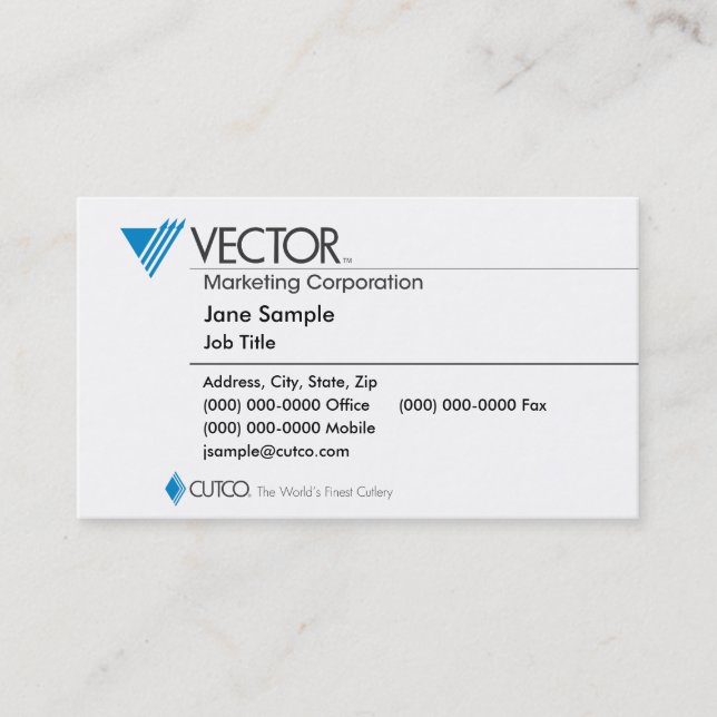 Vector Marketing Business Card (Front)
