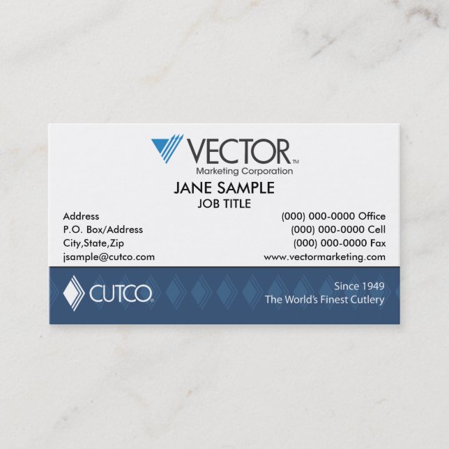 Vector Marketing Business Card (Front)