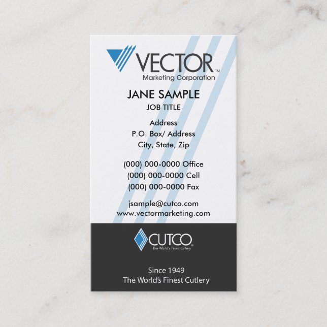 Vector Marketing Business Card (Front)