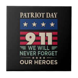 Vector patriot day 9 11 we will never forget our h tile