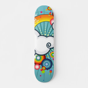 vector rainbow skateboard