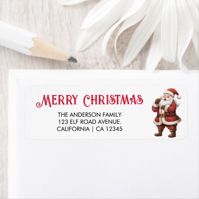Vector Santa Claus Adresse de retour (En situation)