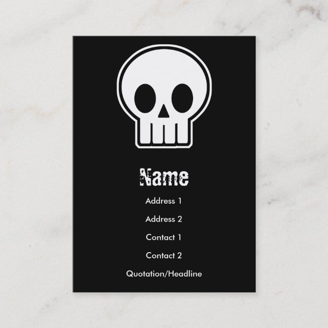 Vector Skull Business Card (Front)
