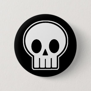 Vector Skull Halloween 2 Inch Round Button
