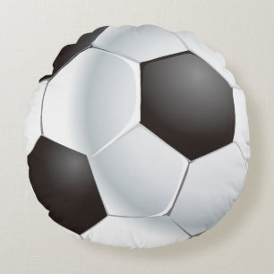 Vector Soccer Ball Round Pillow