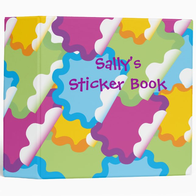 vector sticker stickerbook notebook binder (Front/Spine)