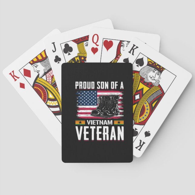 Vector us veteran design playing cards (Back)