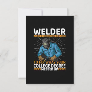 Vector welder using a high school to fix what your invitation