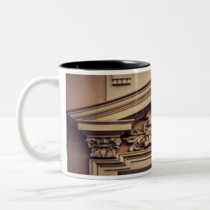 Vectorian Vintage Façade Architectural Style Two-Tone Coffee Mug