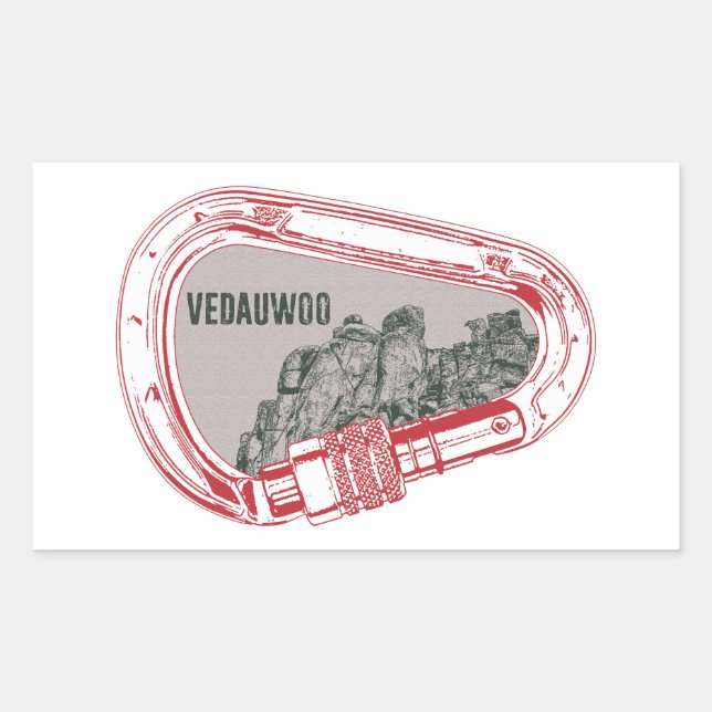 Vedauwoo Climbing Carabiner Sticker (Front)