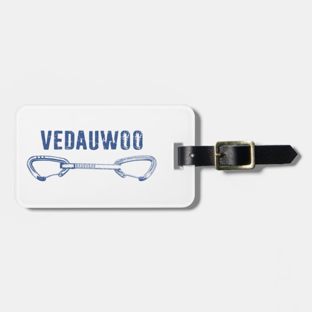 Vedauwoo Climbing Quickdraw Luggage Tag (Front Horizontal)