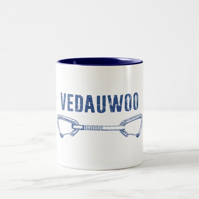 Vedauwoo Climbing Quickdraw Two-Tone Coffee Mug (Center)