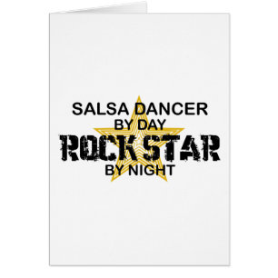 Vedette du rock de danseur de Salsa par nuit