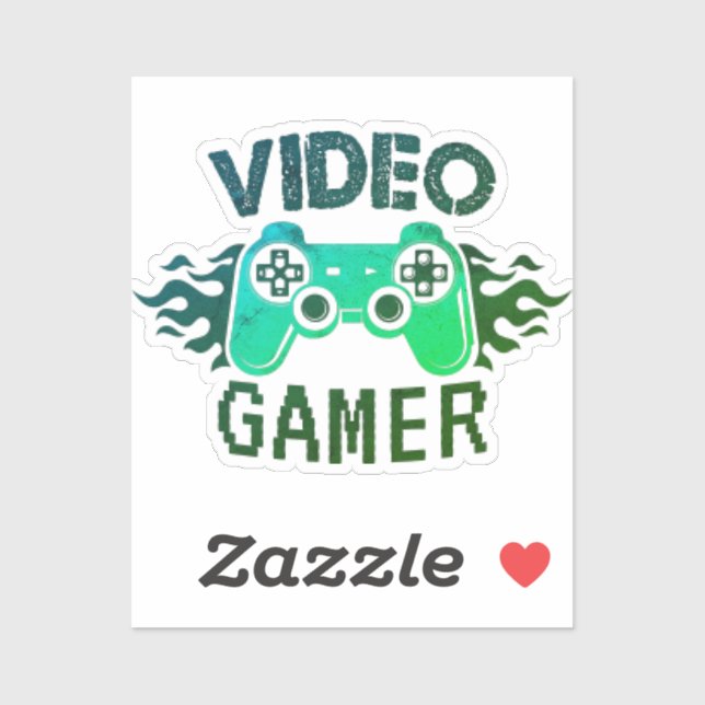  Vedio gamer designCustom-Cut Vinyl Sticker (Sheet)