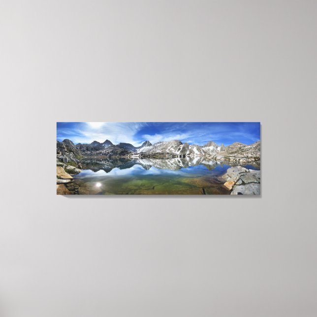 Vee Lake and Seven Gables Panorama 2 - Sierra Canvas Print (Front)